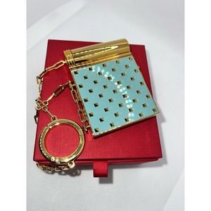 Nwot‎ Valentino Rockstud goldtone miniaudière mirror
